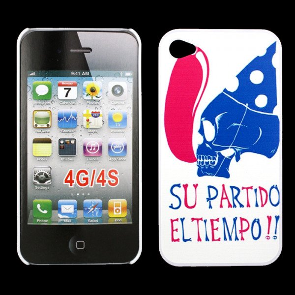 Wholesale iPhone 4 4S Su Partido Eltiempo Design Hard Case (Party Skull)